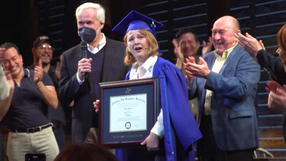 Broadway Actress Cries On Stage Following Her Surprise College Graduation 