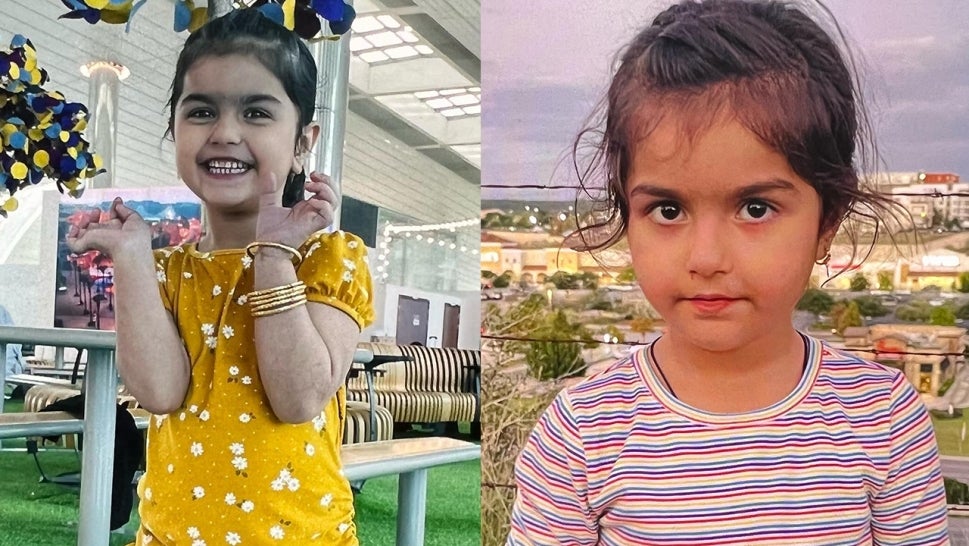 Three-year-old Lina Sardar Kahil missing since Dec. 20, 2021.