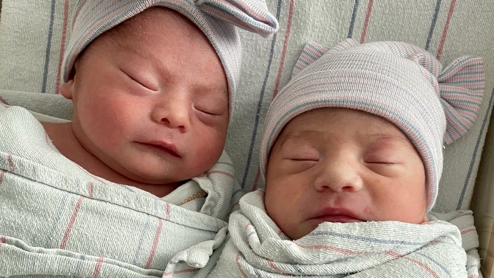 2022 Fraternal twins: Aylin (left) and Alfredo (right) born 15 minutes apart. 
