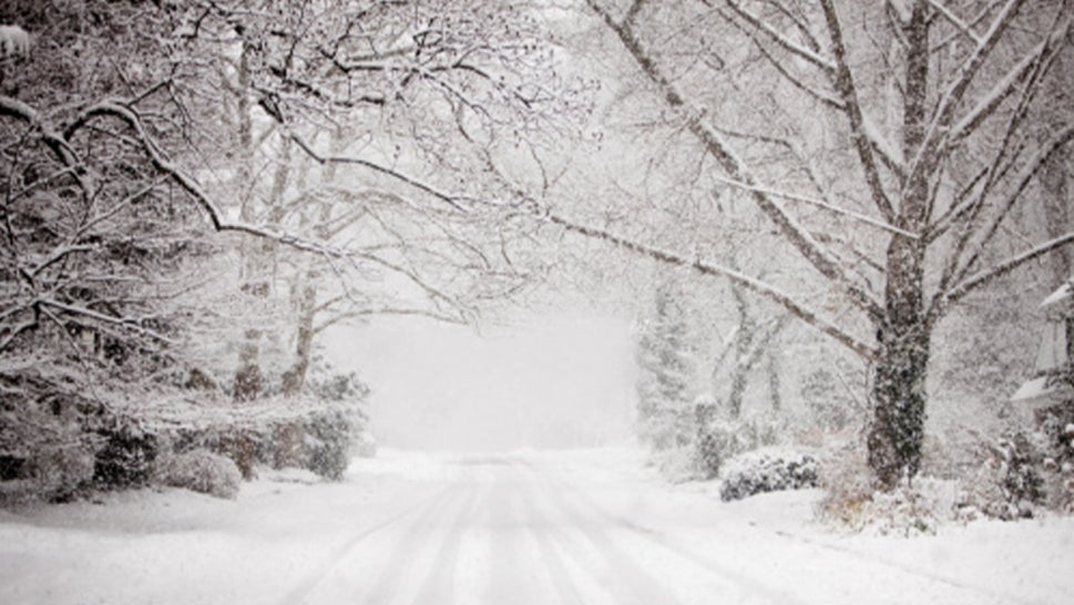 A stock image of a blizzard winter storm.