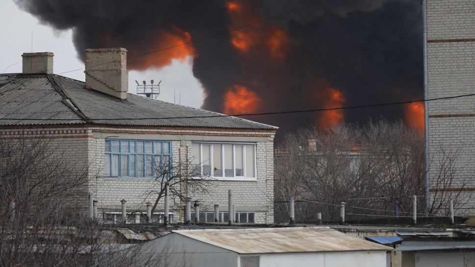 Ukraine Airstrike on Russian Oil Depot