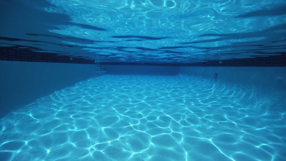 View of pool from the bottom