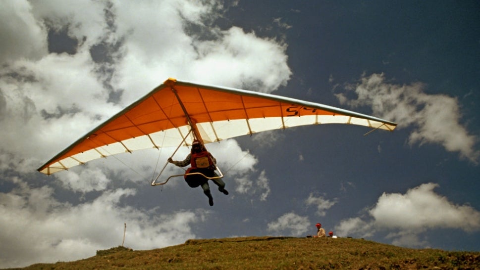 Photo of a hang glider in India