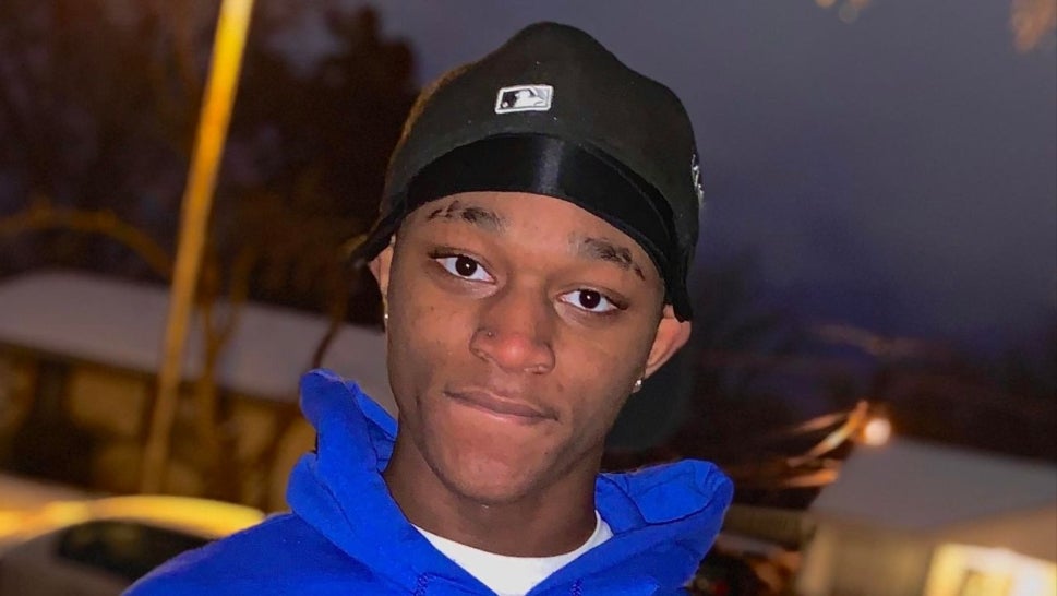 Fredarrious Wilson, Black teen boy, blue sweatshirt, black hat