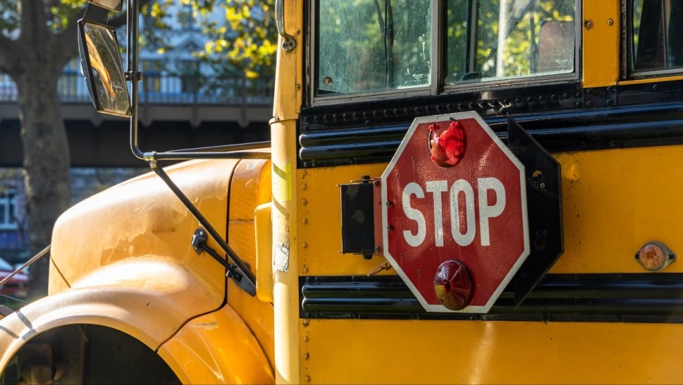 driver's side of school bus