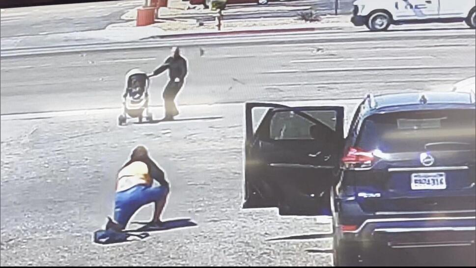Hero Saves Baby in Stroller From Rolling Towards Traffic