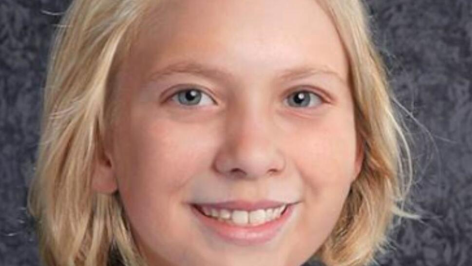 Age progressed photo of Summer Wells, 7-year-old white female with blond hair and blue eyes