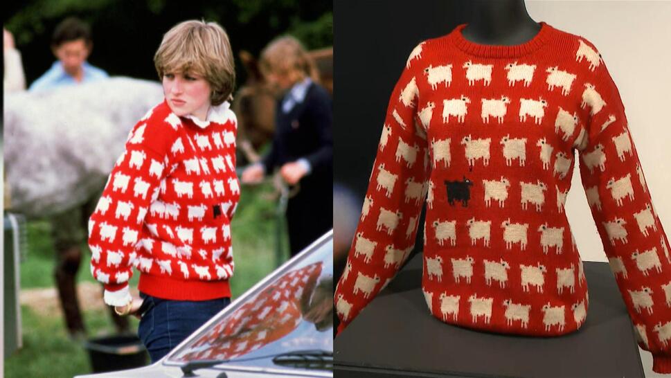 Princess Diana’s ‘Black Sheep’ Sweater Goes Up for Auction