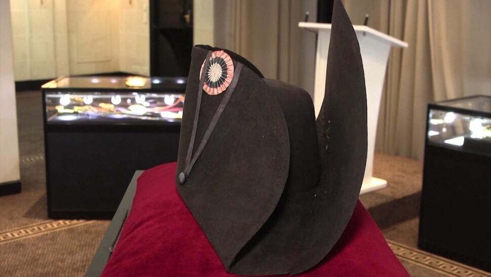 A hat once belonging to Napoleon will be auctioned off in France.