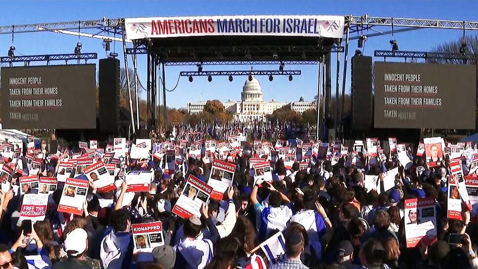 Thousands rally in Washington D.C. for 'March for Israel'