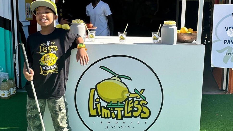 Grayson Roberts Outside His Lemonade Stand