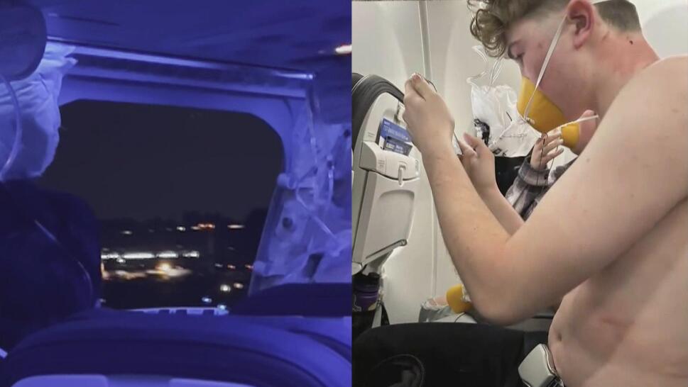 Teen Passenger’s Shirt Rips Off After Door Plug Detaches