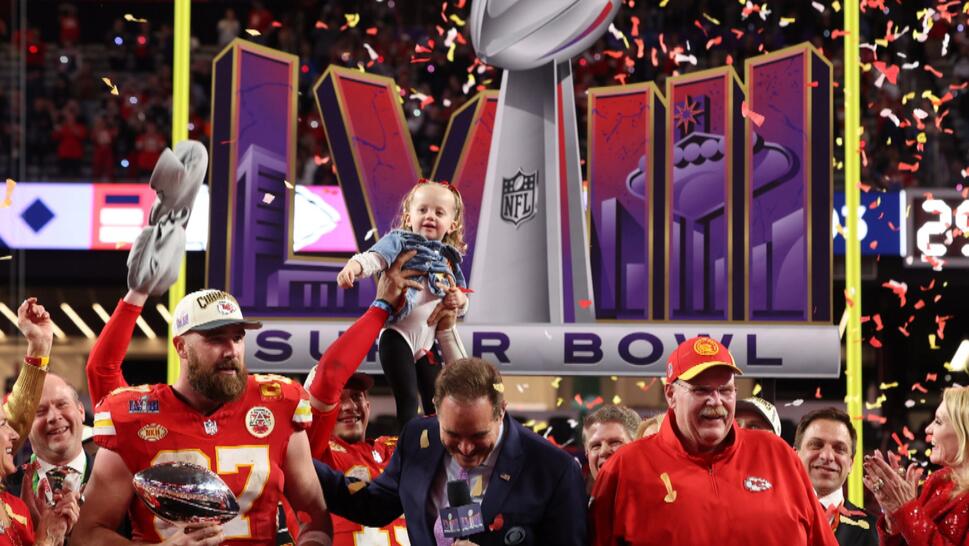 Kansas City Chiefs celebrating a Super Bowl win
