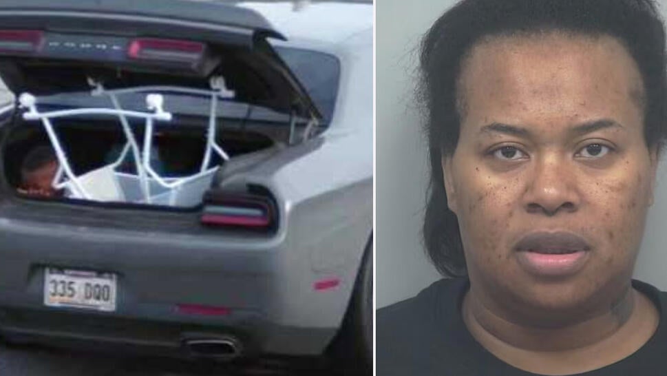 GeGeorgia Mom Charged After Video Shows Her Driving While Son in Open Car Trunk