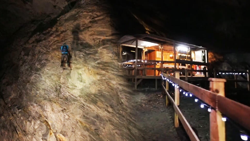 The Deep Sleep Hotel in Wales is 1,375 feet down into an abandoned slate mine.