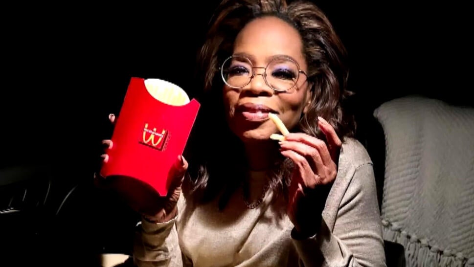 Oprah Winfrey eats McDonald's fries