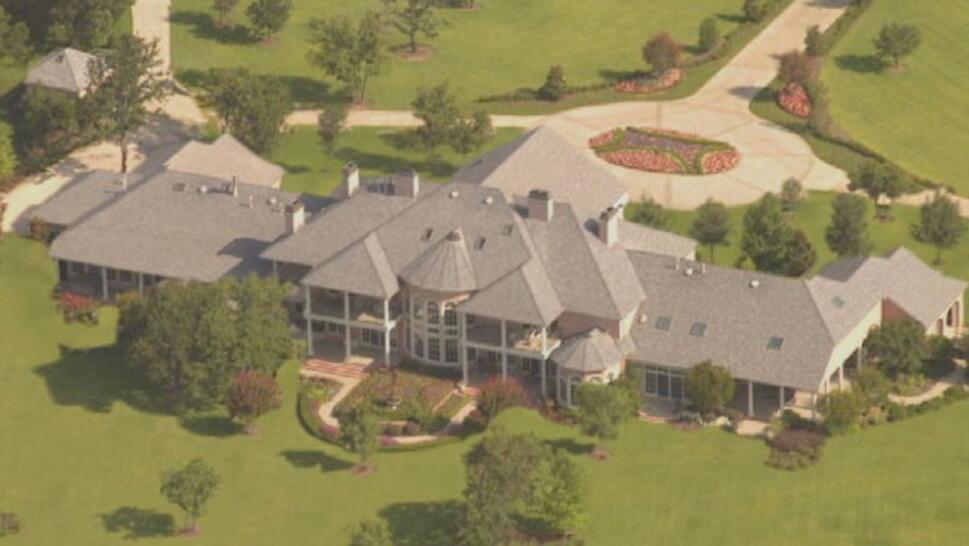 aerial view of Kenneth Copeland's mansion