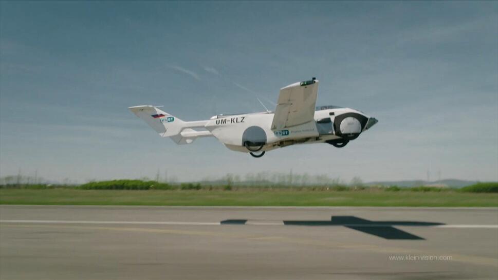 Klein Vision’s AirCar flying car just took up its first passenger, legendary French music composer, Jean-Michel Jarre.