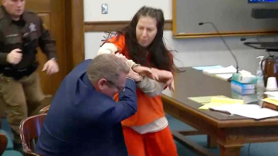 Taylor Schabusiness hitting her attorney