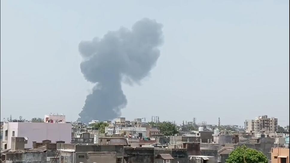 smoke from plane crash site