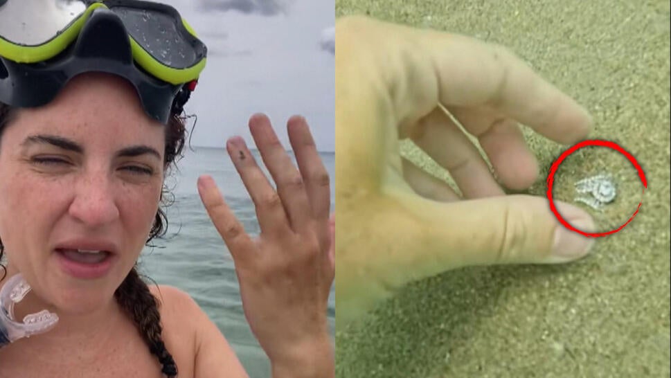 Sarah Maunee without her wedding ring, the ring in question