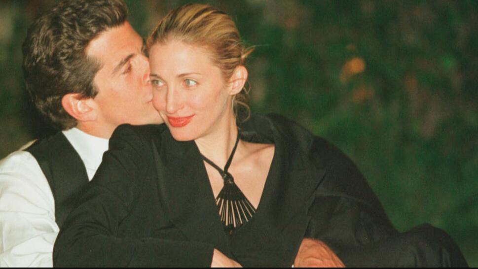 Carolyn Bessette-Kennedy with John F. Kennedy, Jr.