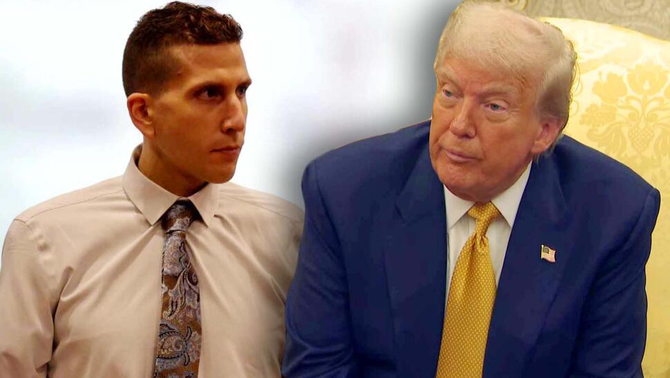 Bryan Kohberger in court / President Donald Trump in The White House