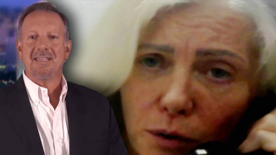 Larry Rudolph smiling in an advertisement / Lori Milliron on the phone