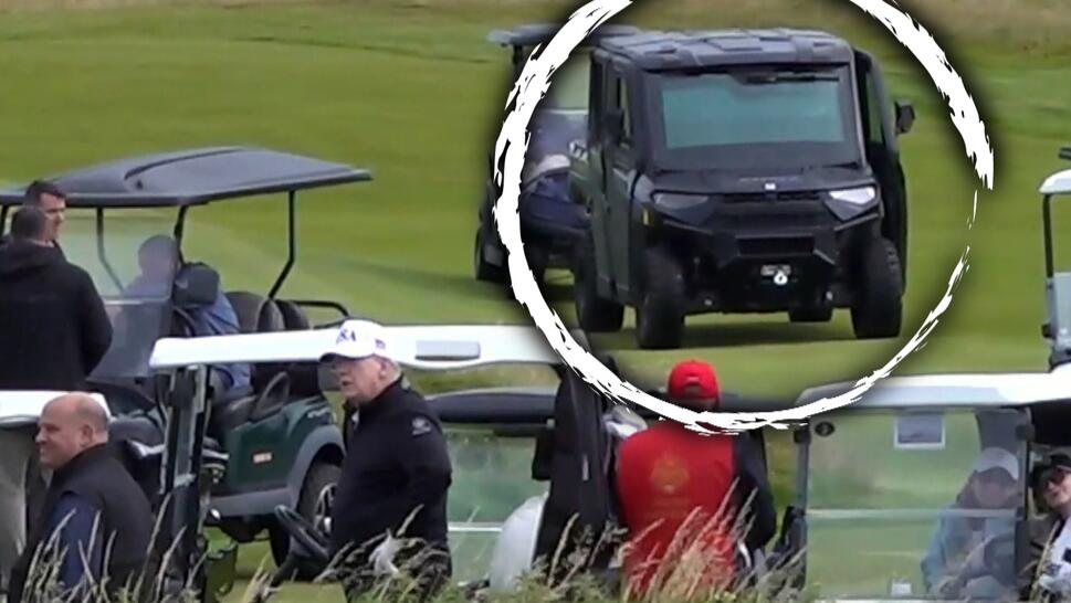 Armored Golf Cart Protects President Donald Trump