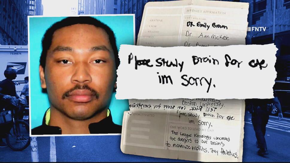 Shooting suspect Shane Tamura, part of a handwritten note