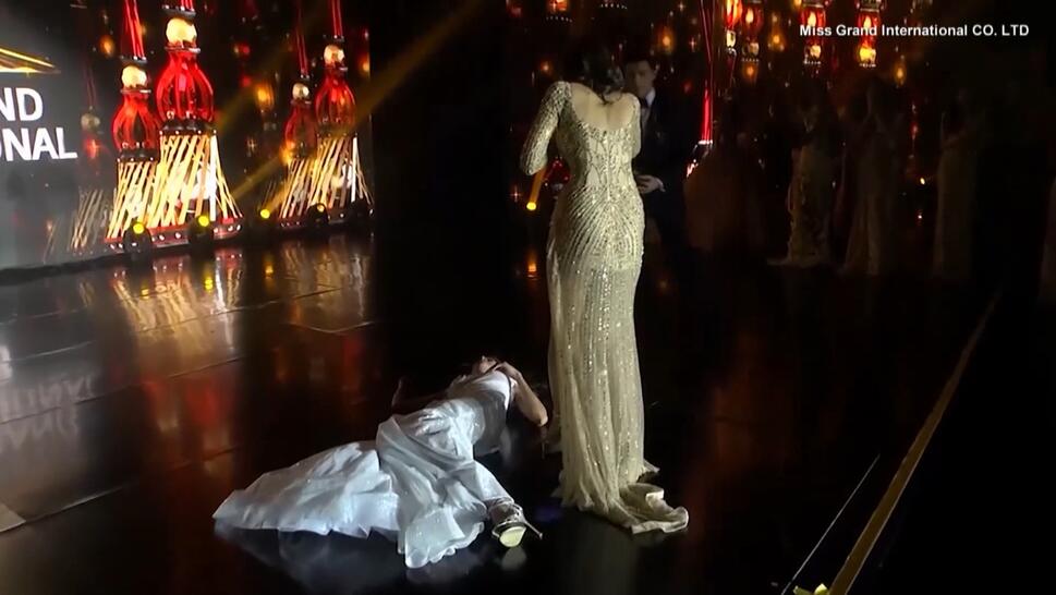  Clara Sosa from Paraguay fainted on stage after winning Miss Grand International