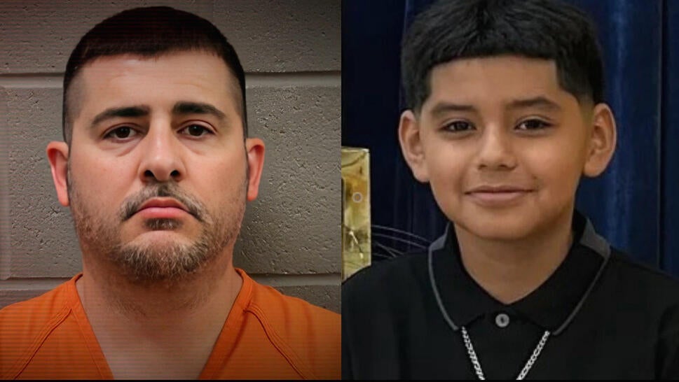 Mugshot of Gonzalo Leon, Jr.; photo of Julian Guzman