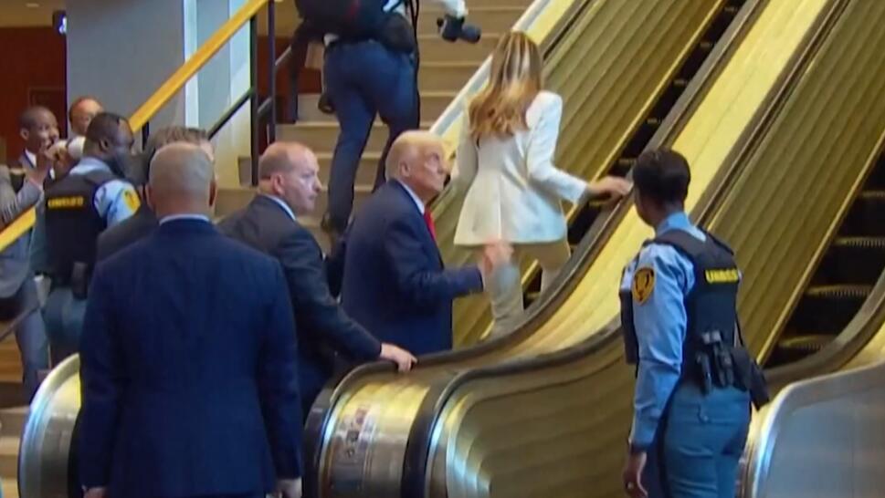 UN Escalator President Trump Was On