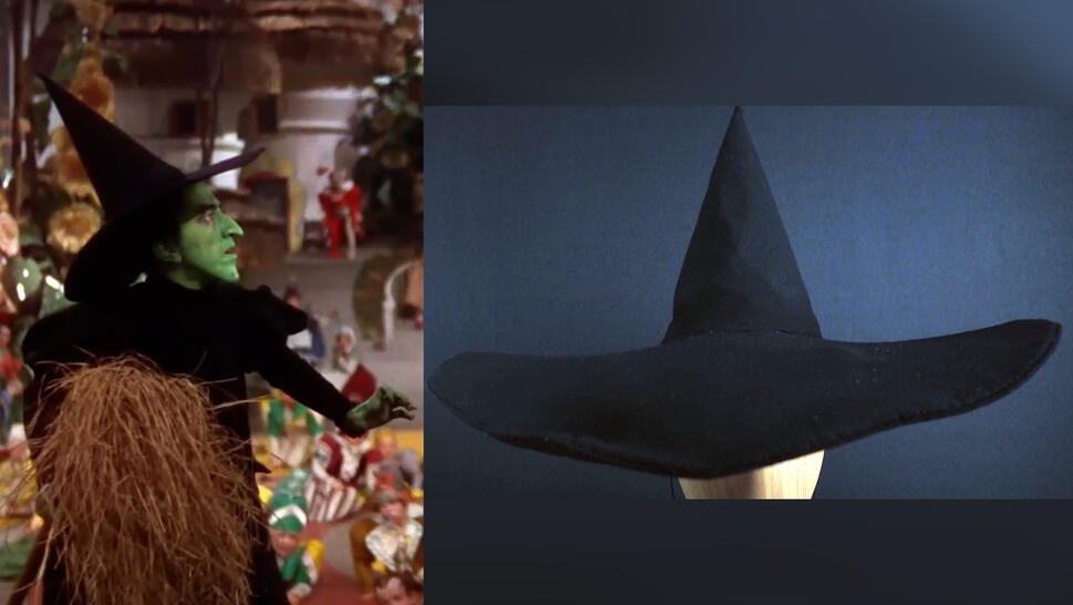 Margaret Hamilton in "The Wizard of Oz," one of the hats she wore in the film
