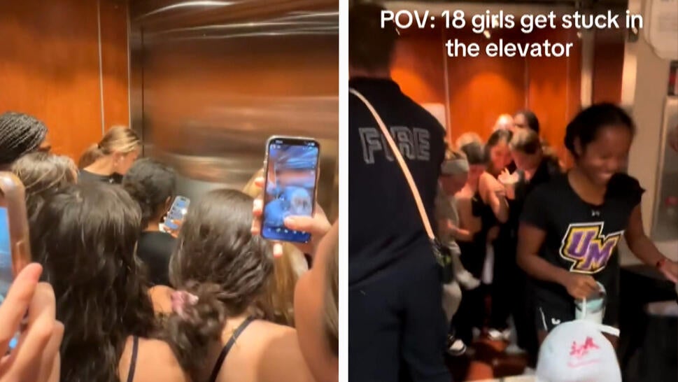 Soccer Team Stuck In Elevator