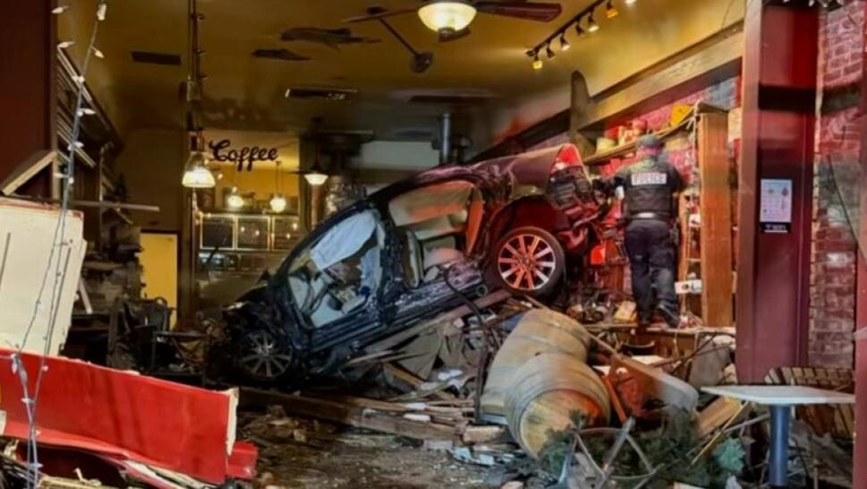 Car Crashes Into Coffee Shop