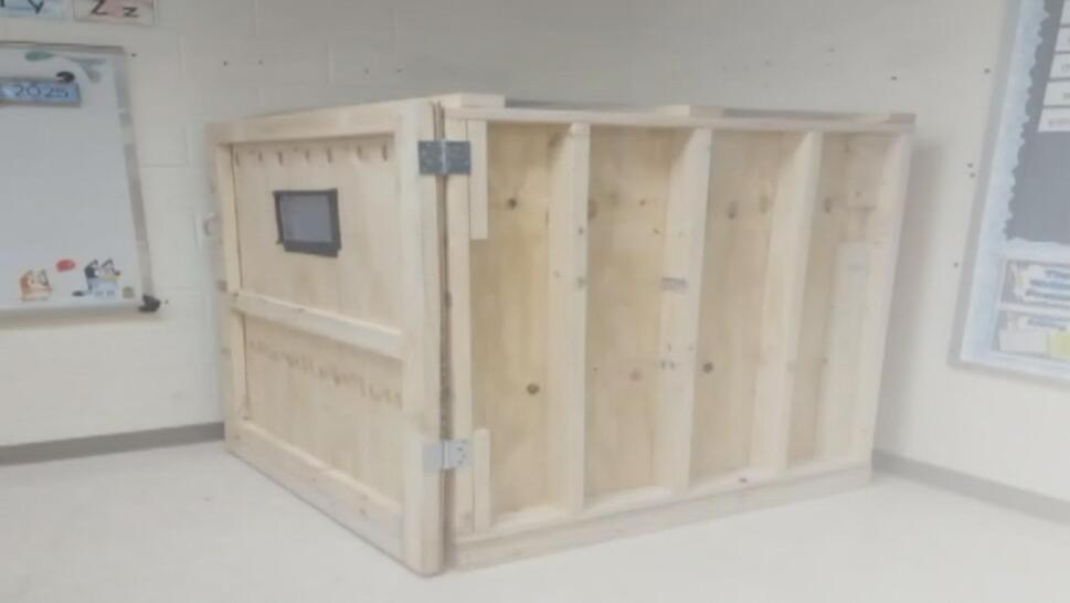 large box made of plywood