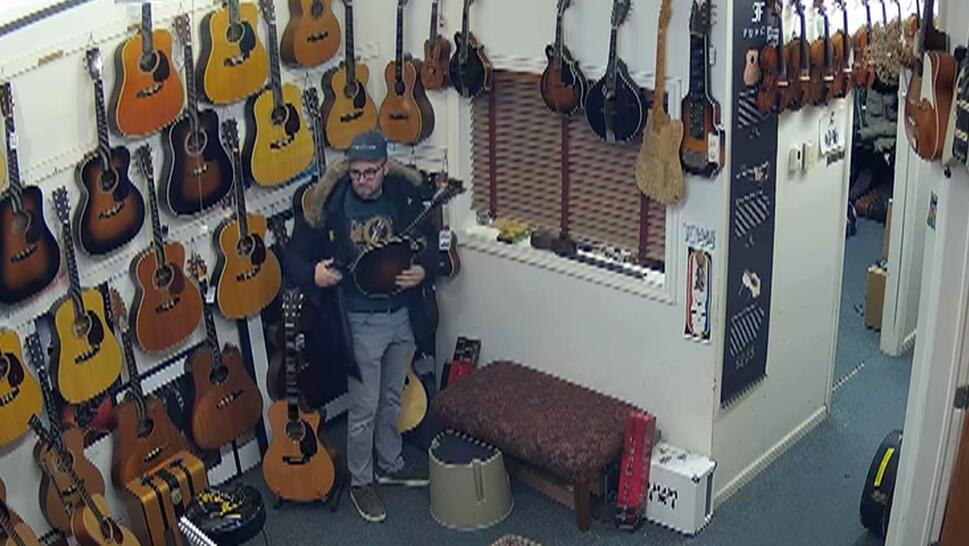 A man was captured on surveillance camera 