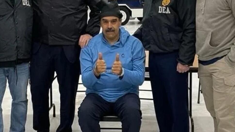 Venezuelan President Nicolas Maduro after his capture 