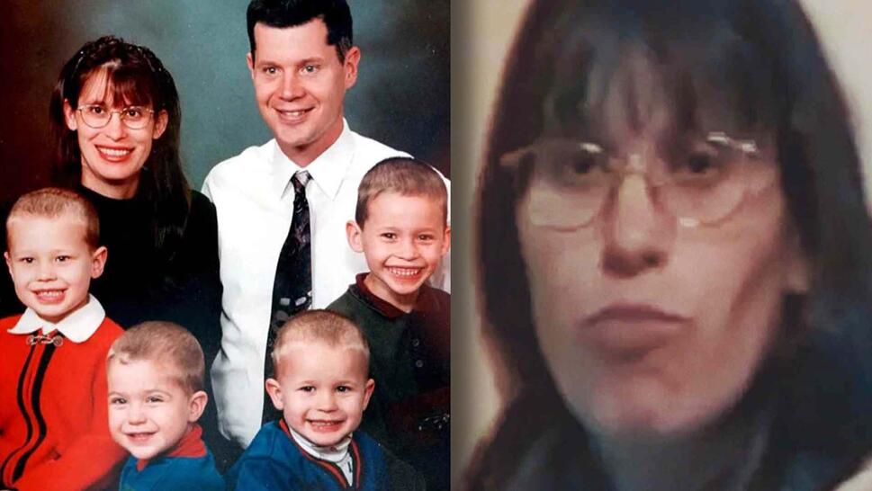 Family portrait of Andrea Yates with her husband and three children / Andrea Yates
