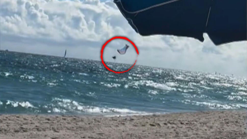 screenshot of Instagram video of Brian Wenglarz falling into the ocean