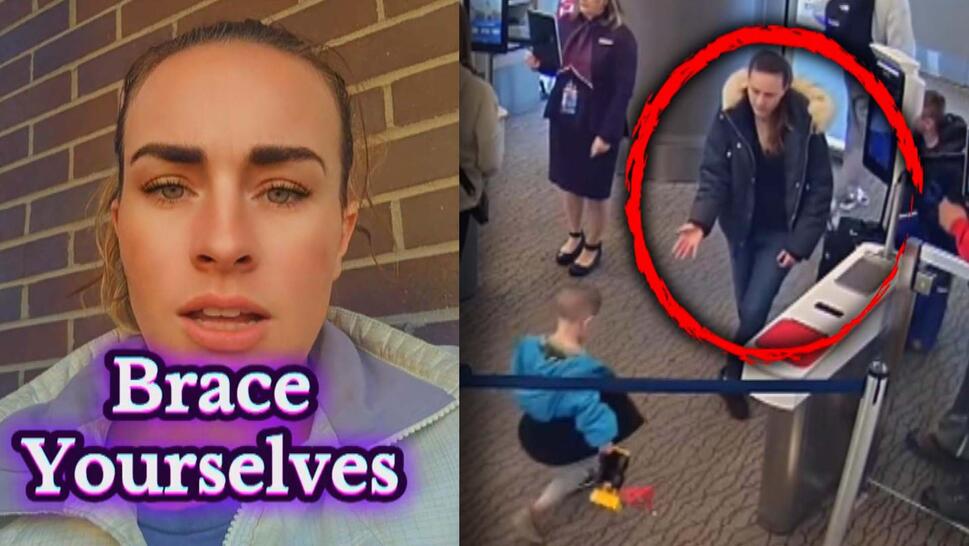 TikTok from Elleshia Seymor / Security footage of Elleshia Seymor in an airport terminal