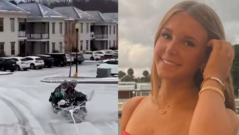 Video of people on sled being dragged by car for fun; Elizabeth Angle, who was killed in a similar situation