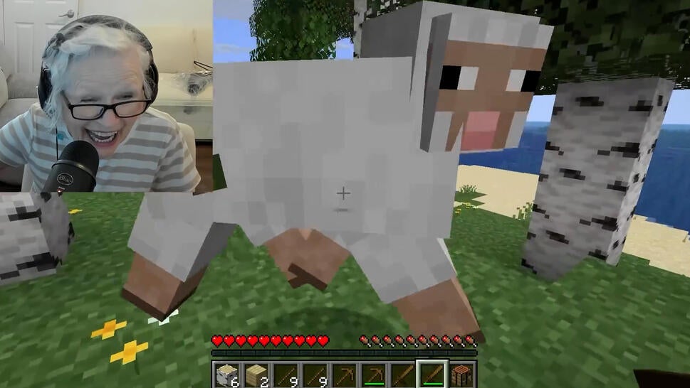 Sue Jacquot, playing Minecraft on YouTube