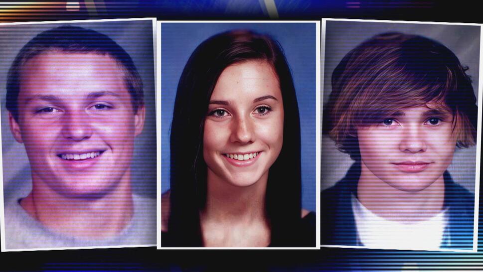School photos of 3 teens