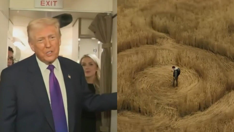 Donald Trump, scene from upcoming Steven Spielberg film "Disclosure Day"