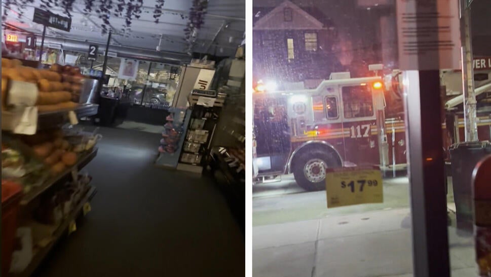 Shopper Trapped Inside Supermarket