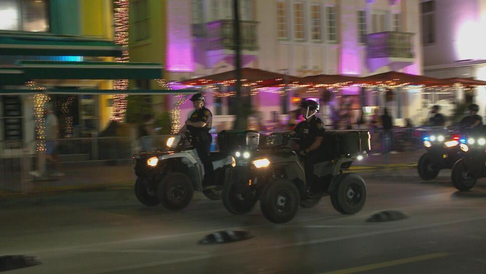 Police in Miami's South Beach
