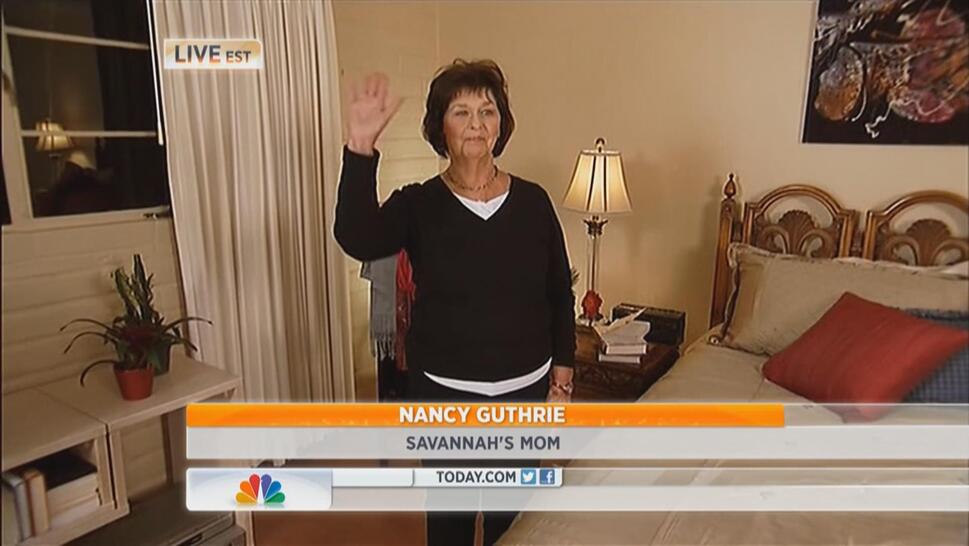 Nancy Guthrie in her bedroom during a 2013 segment of the "Today" Show