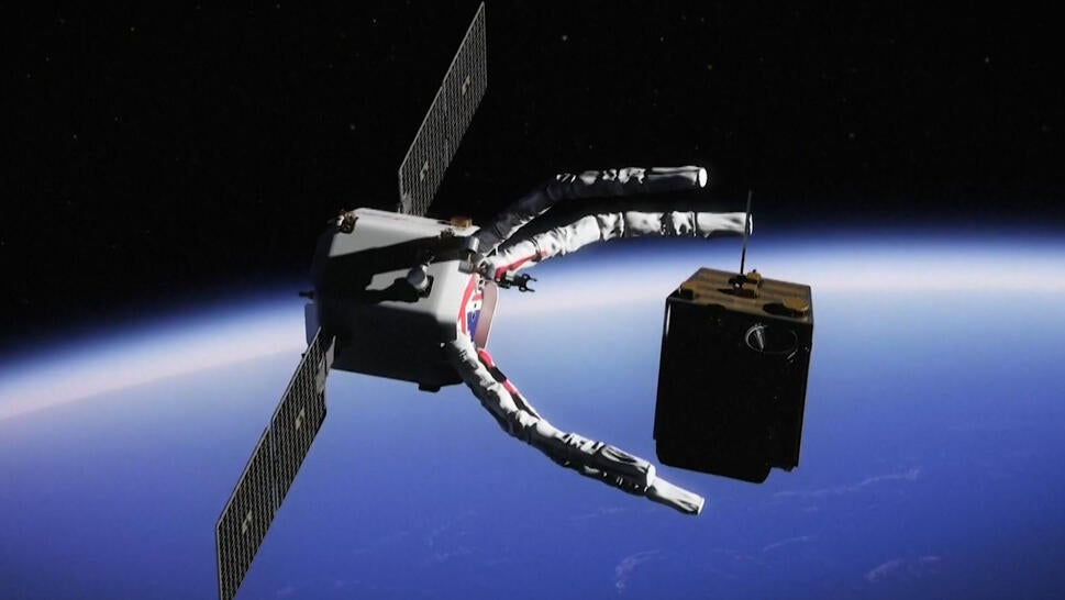 Animation of how ClearSpace craft would function